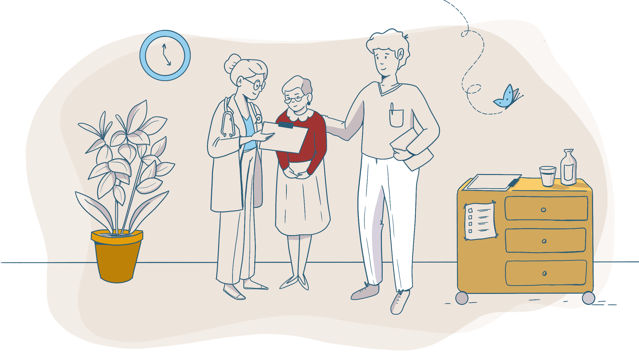 Escena de centres socials i sanitaris